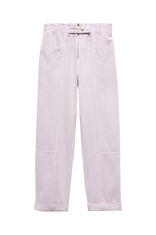 Jean slouchy taille élastique - Lilas
