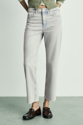Jean Blanca droit crop - Bleu clair