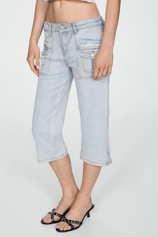 Jean capri droit - Bleu