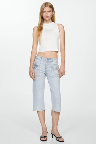 Jean capri droit - Bleu