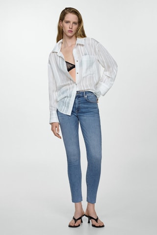 Jean skinny crop Isa - Bleu