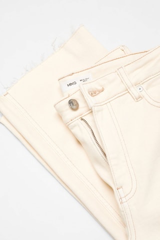 Jean flare crop Sienna - Blanc cassé