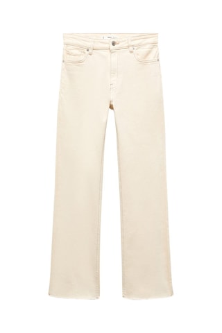 Jean flare crop Sienna - Blanc cassé