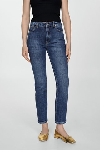 Jean slim crop Claudia - Bleu marine