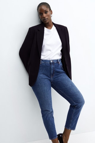 Jean slim crop Claudia - Bleu marine