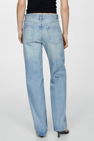 Jean droit taille normale - Bleu claro vintage