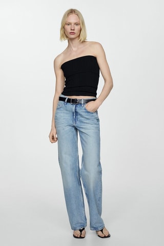 Jean droit taille normale - Bleu claro vintage