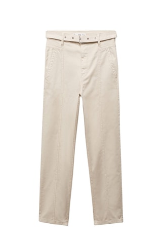 Jean slouchy ceinture - Blanc