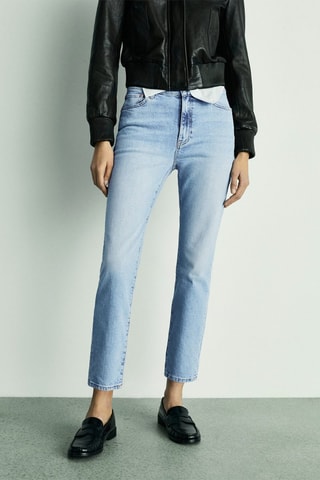 Jean slim crop Claudia - Bleu
