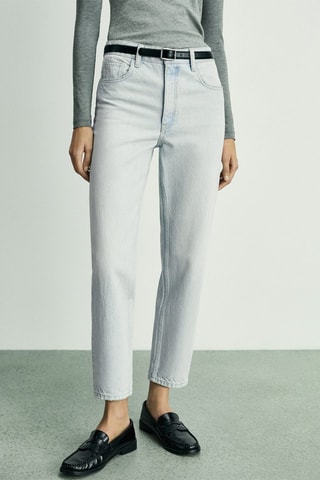 Jean Newmom taille haute - Bleu