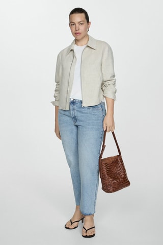 Jean Blanca droit crop - Bleu