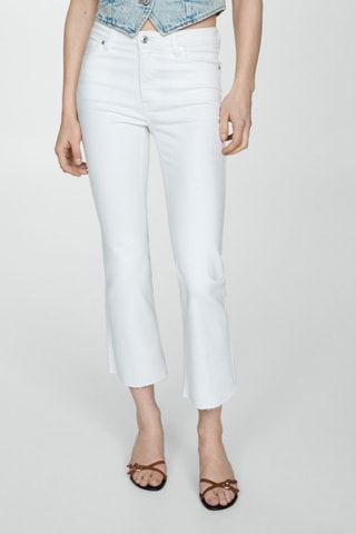 Jean Sienna flare crop - Blanc