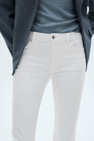 Jean Sienna flare crop - Blanc
