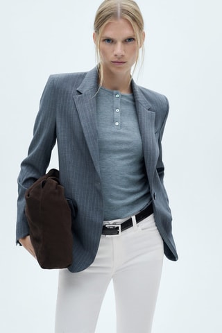 Jean Sienna flare crop - Blanc