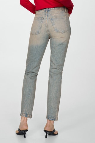 Jean mom taille haute - Bleu