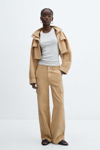 Jean cargo poches - Marron moyen