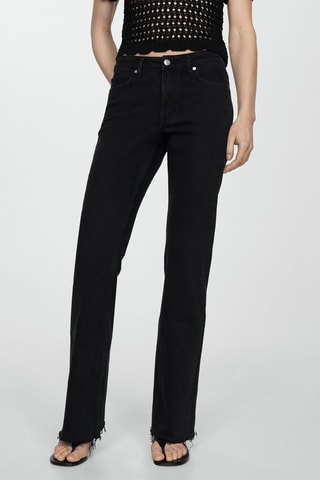 Jeans flare taille normale - Denim Noir