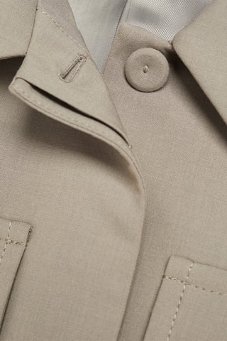 Veste crop poches - Taupe