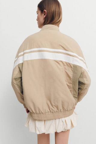 Veste bomber intérieur matelassé - Beige