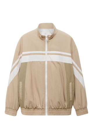 Veste bomber intérieur matelassé - Beige
