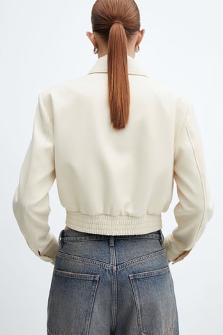 Veste crop épaulettes - Ecru