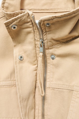 Veste crop poches - Beige