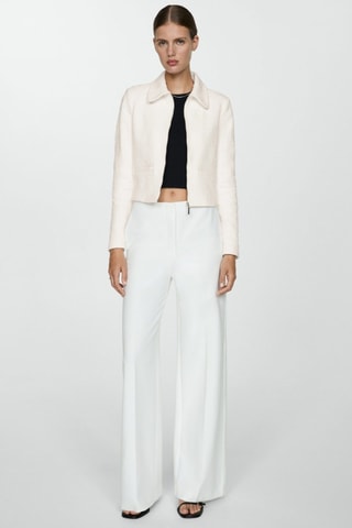 Veste texturée coton - Écru