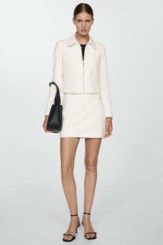 Veste texturée coton - Écru