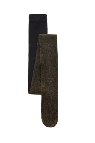Collants détail Lurex - Doré