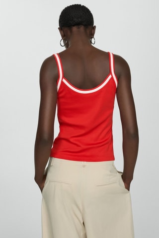 Top maille bretelles combiné - Rouge