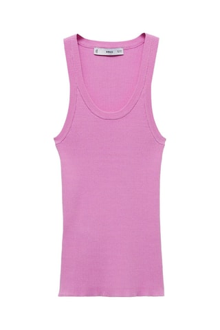 Top maille bretelles - Rose