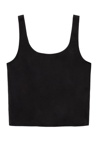 Top cupro bretelles - Noir