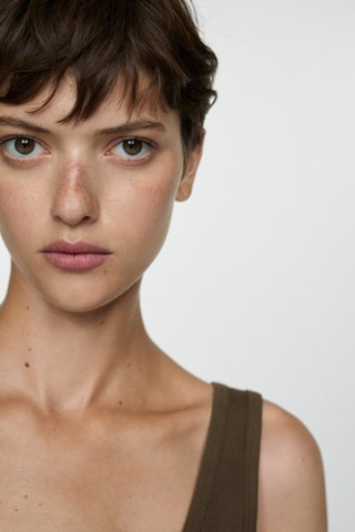 Top bretelles boutons - Kaki