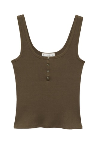 Top bretelles boutons - Kaki