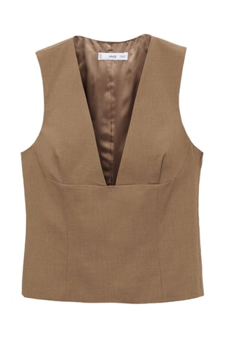 Top bretelles larges - Marron