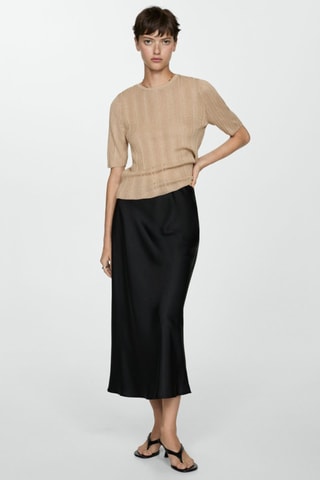 Top maille Lurex - Doré