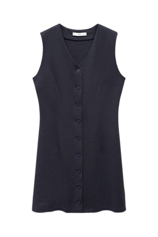 Robe courte boutonnée - Bleu