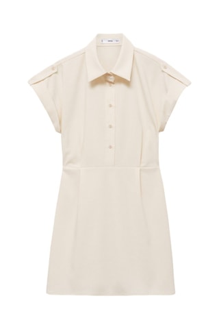 Robe chemisier courte - Beige