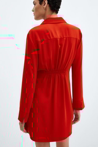 Robe cache-cœur drapée - Rouge