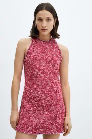 Robe courte tweed - Fuchsia