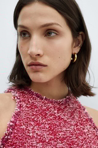 Robe courte tweed - Fuchsia
