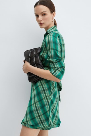 Robe noeud à carreaux - Vert