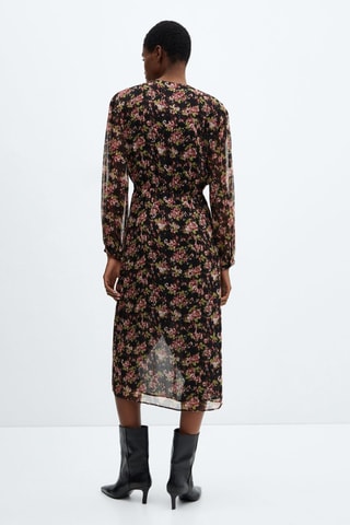 Robe imprimée noeud - Noir
