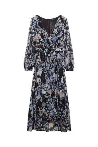 Robe fluide à imprimé floral - Noir
