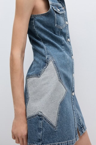 Robe en jean étoile - Bleu