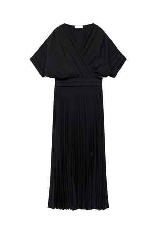 Robe évasée plissée - Noir
