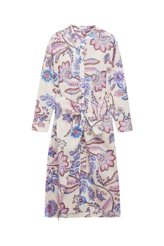 Robe en imprimé fleuri noeud - Multicolore