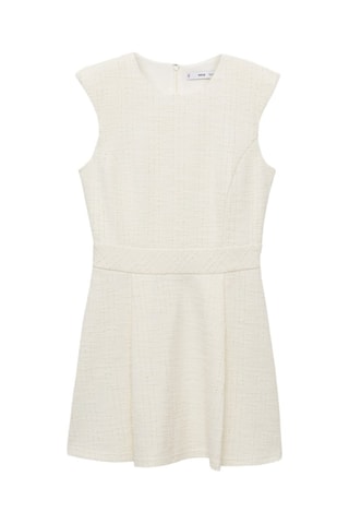 Robe courte texturée - Blanc cassé