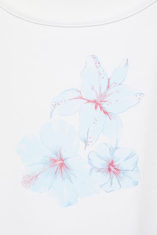 Robe à imprimé fleurs - Blanc