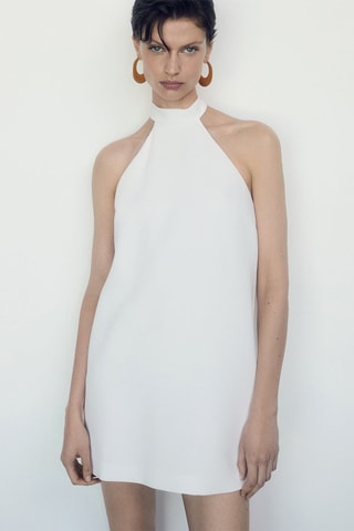 Robe emmanchures américaines dos nu - Blanc cassé
